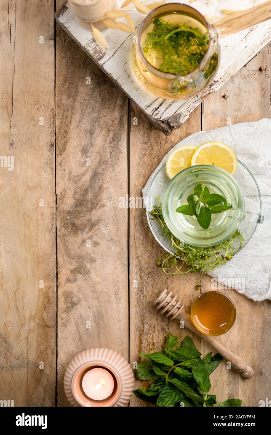 Assortment of Herbal healthy tea Stock Photo Alamy