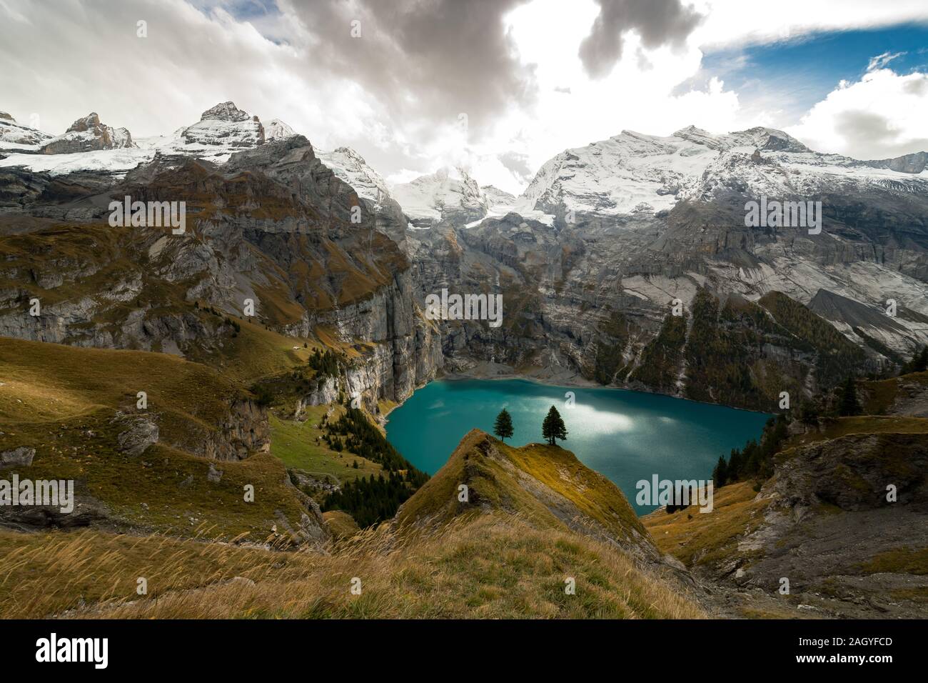 Lake oeschinen lake switzerland europe hi-res stock photography and ...