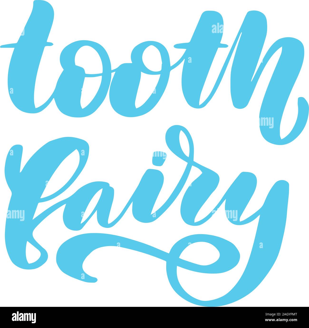 Vector calligraphy illustration isolated on white background. Stock Vector