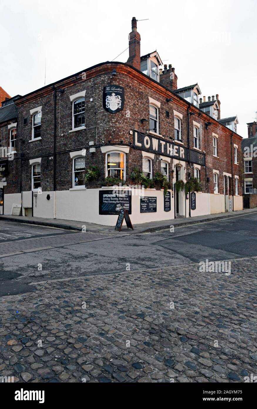 The Lowther pub on King's Staith, next to the river Ouse in the centre of York, UK Stock Photo