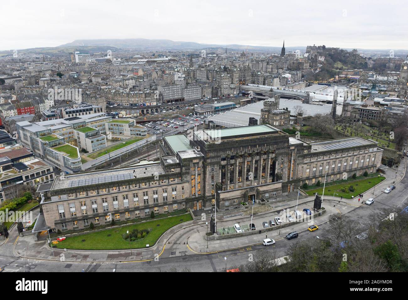 St Andrew's House housing offices of the government of Scotland, seen