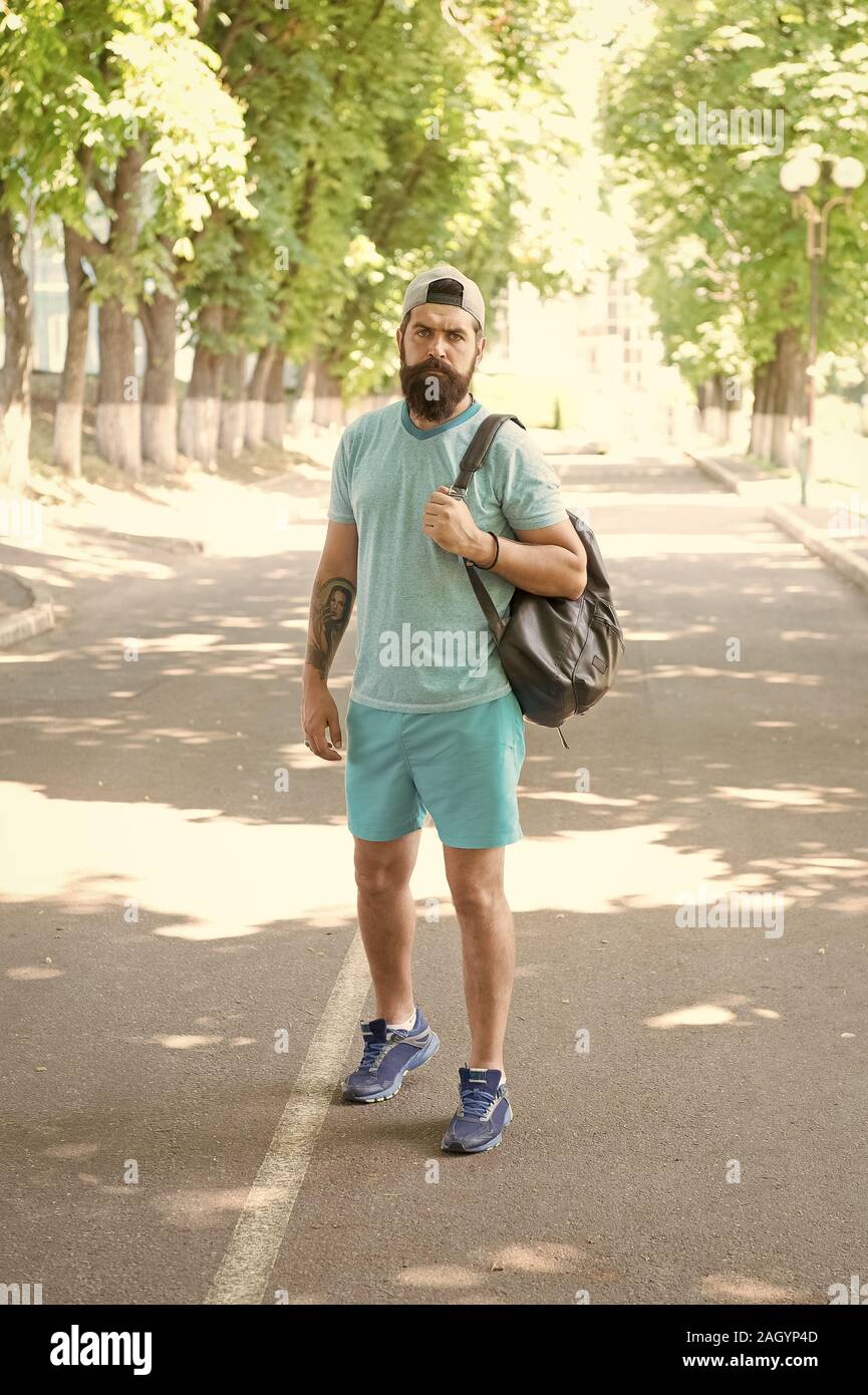 Handsome athlete. Sport coach with 