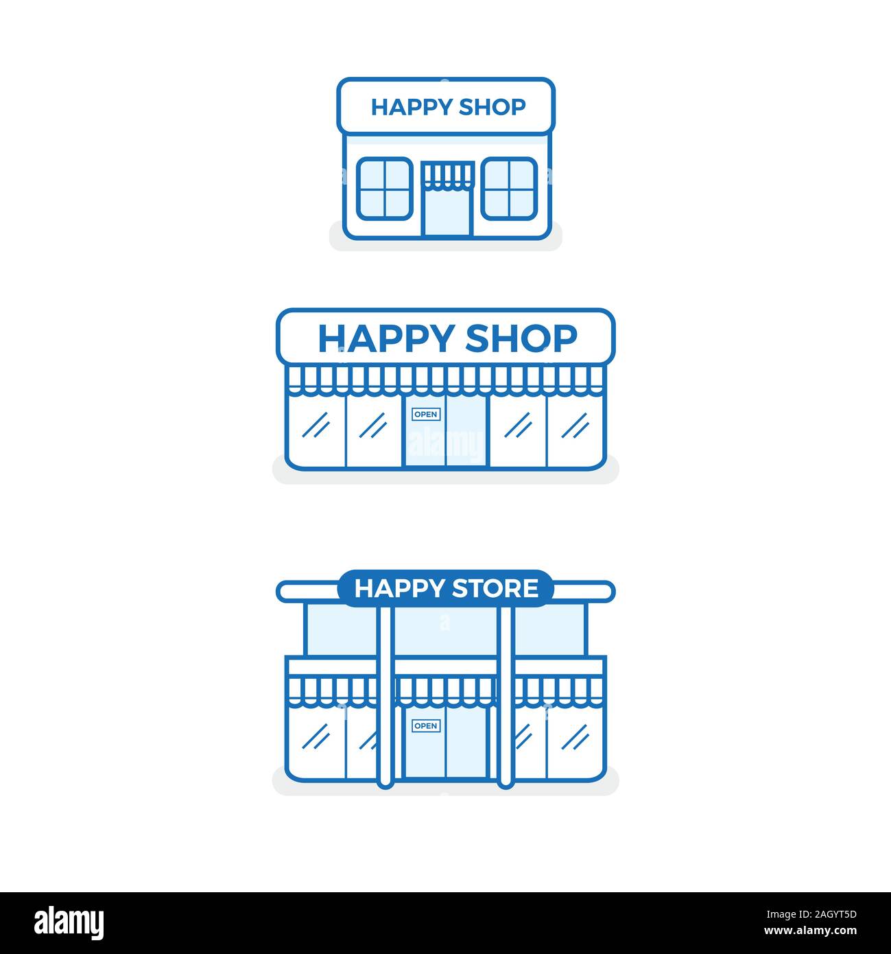 Store icon. Shop Growth, business infographics elements in modern flat