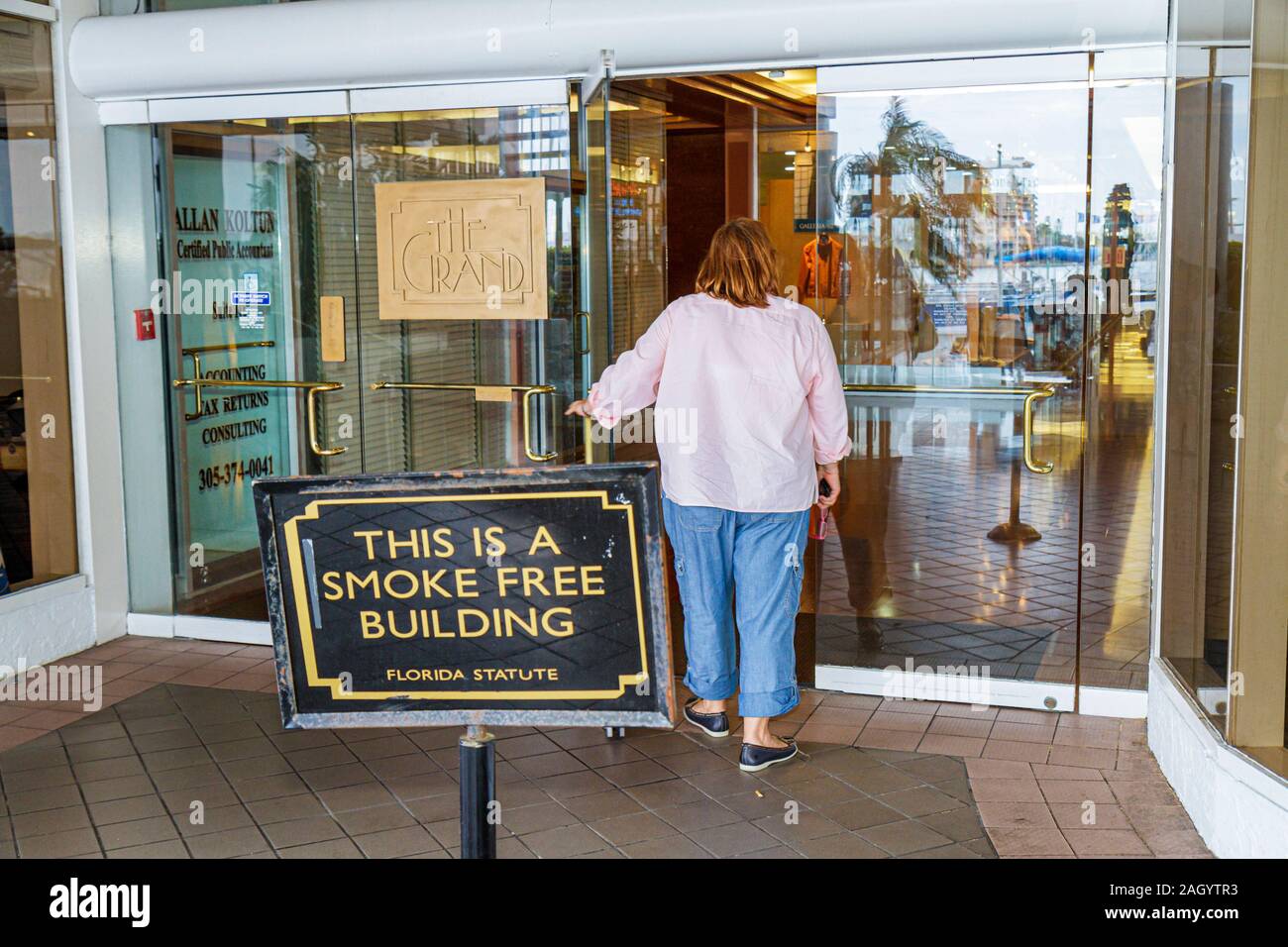 Miami Florida,The Grand,hotel,sign,smoke free building,FL100515009