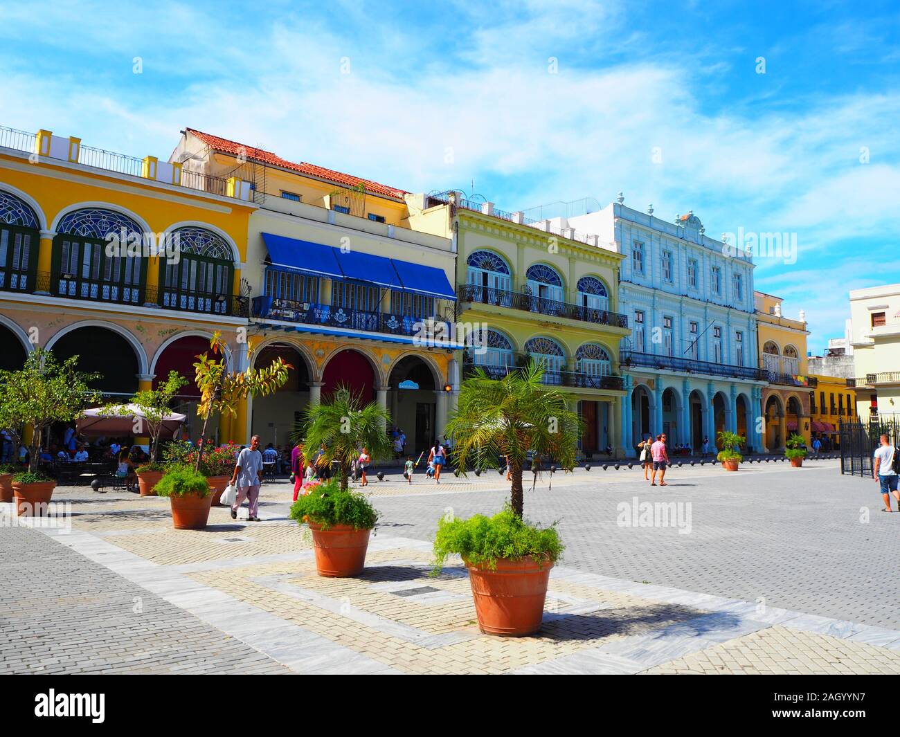 Plaza Vieja in the Old Town of Havana Stock Photo