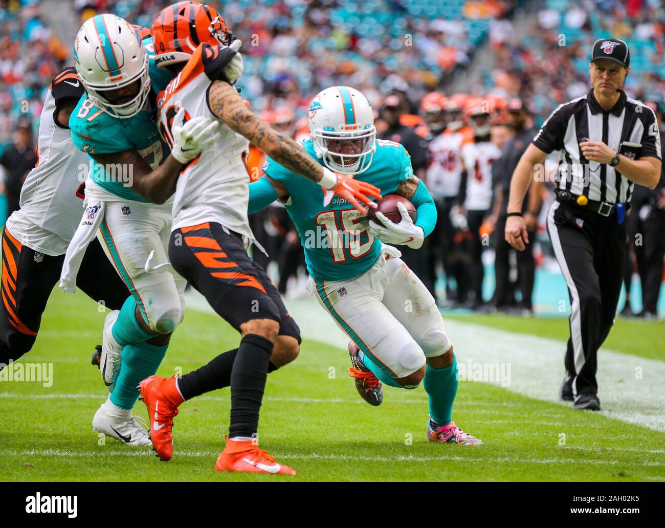 Miami Gardens, Florida, USA. 22nd Dec, 2019. Miami Dolphins tight