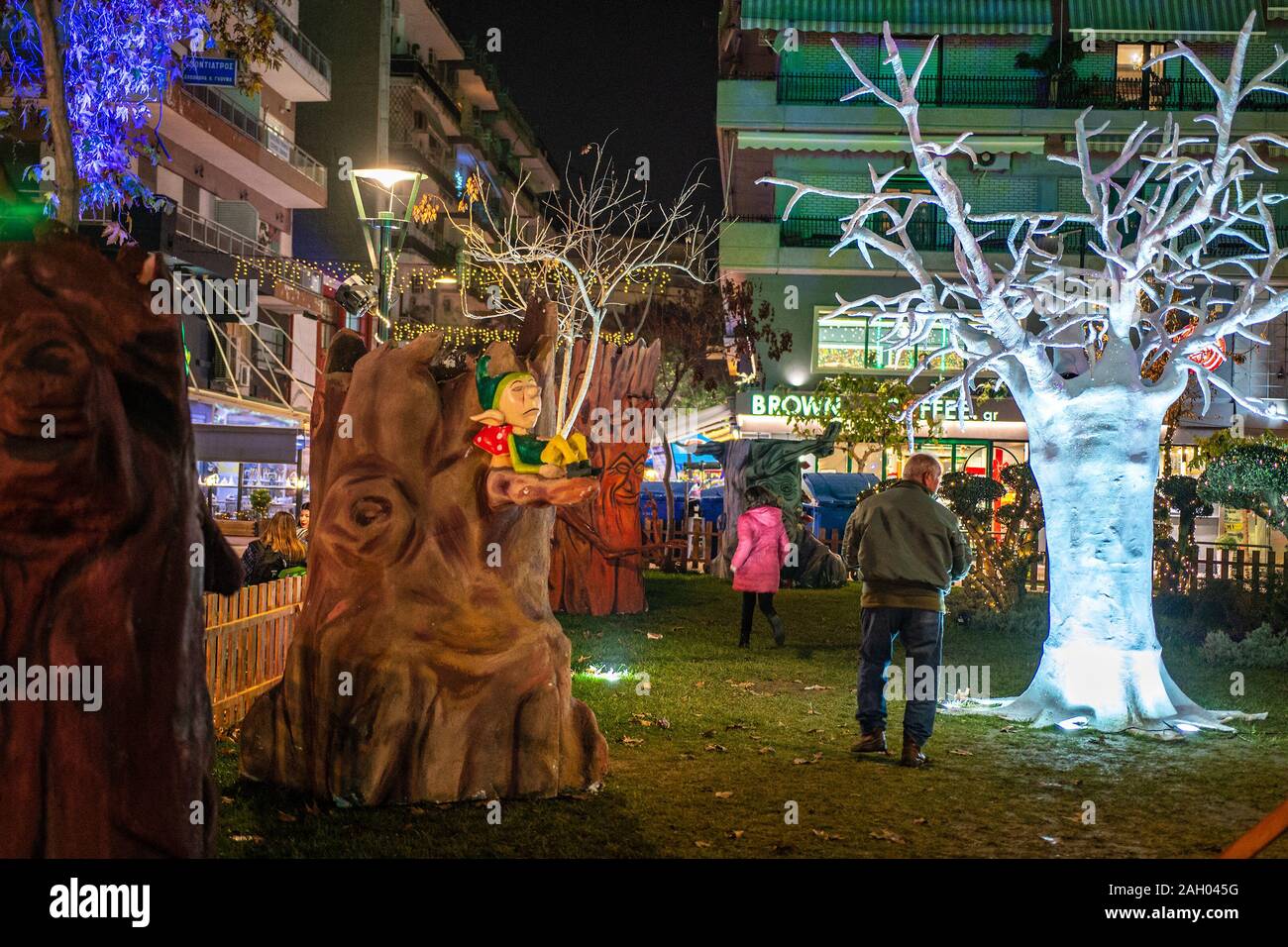 Inside The Enchanted Forest At Macedonia Square In Katerini City