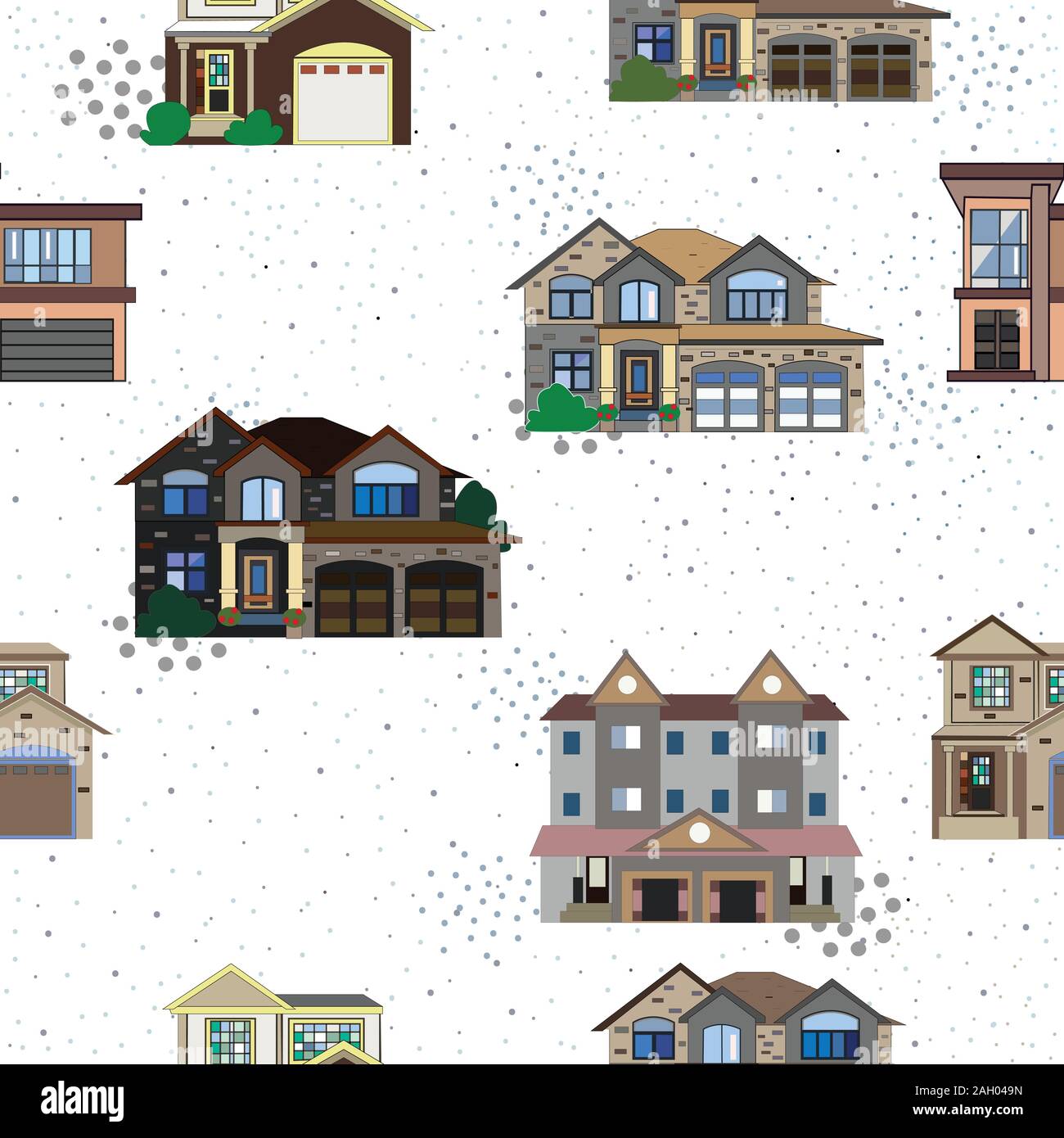 Set of Modern houses. vector Illustration Stock Vector Image & Art - Alamy