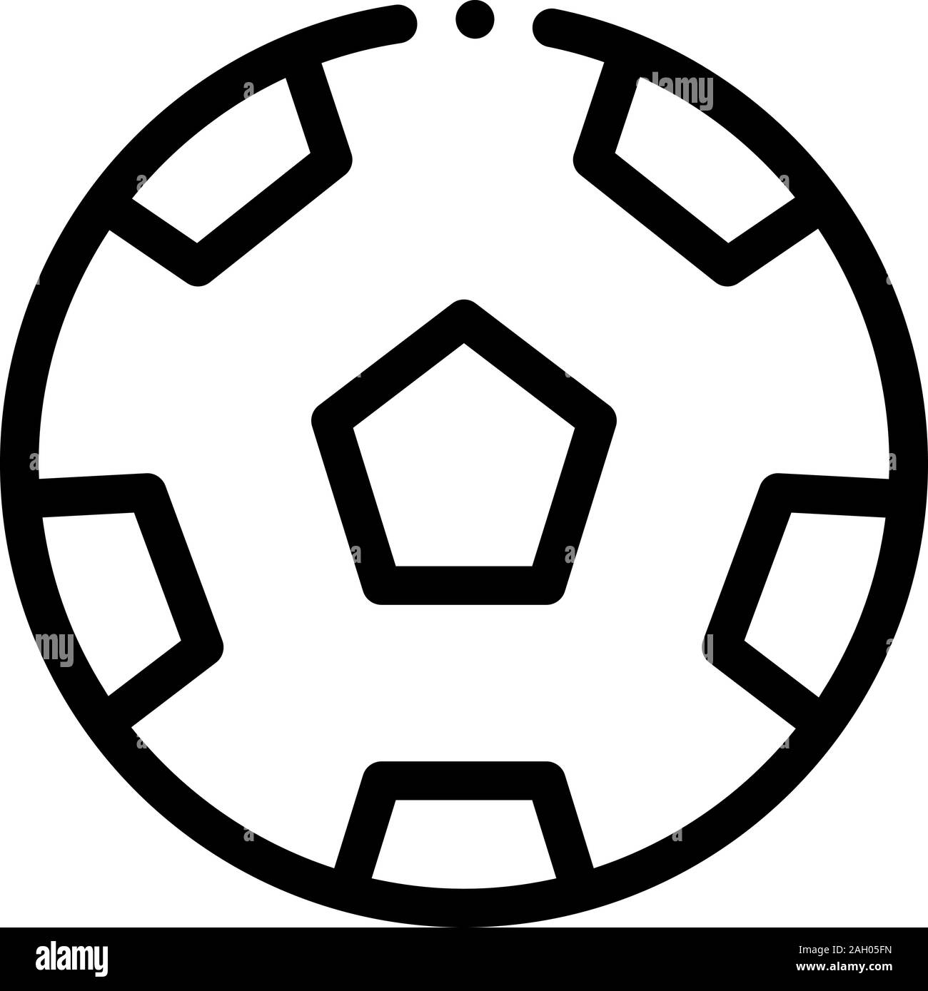 Football Playing Ball Vector Outline Illustration Stock Vector Image