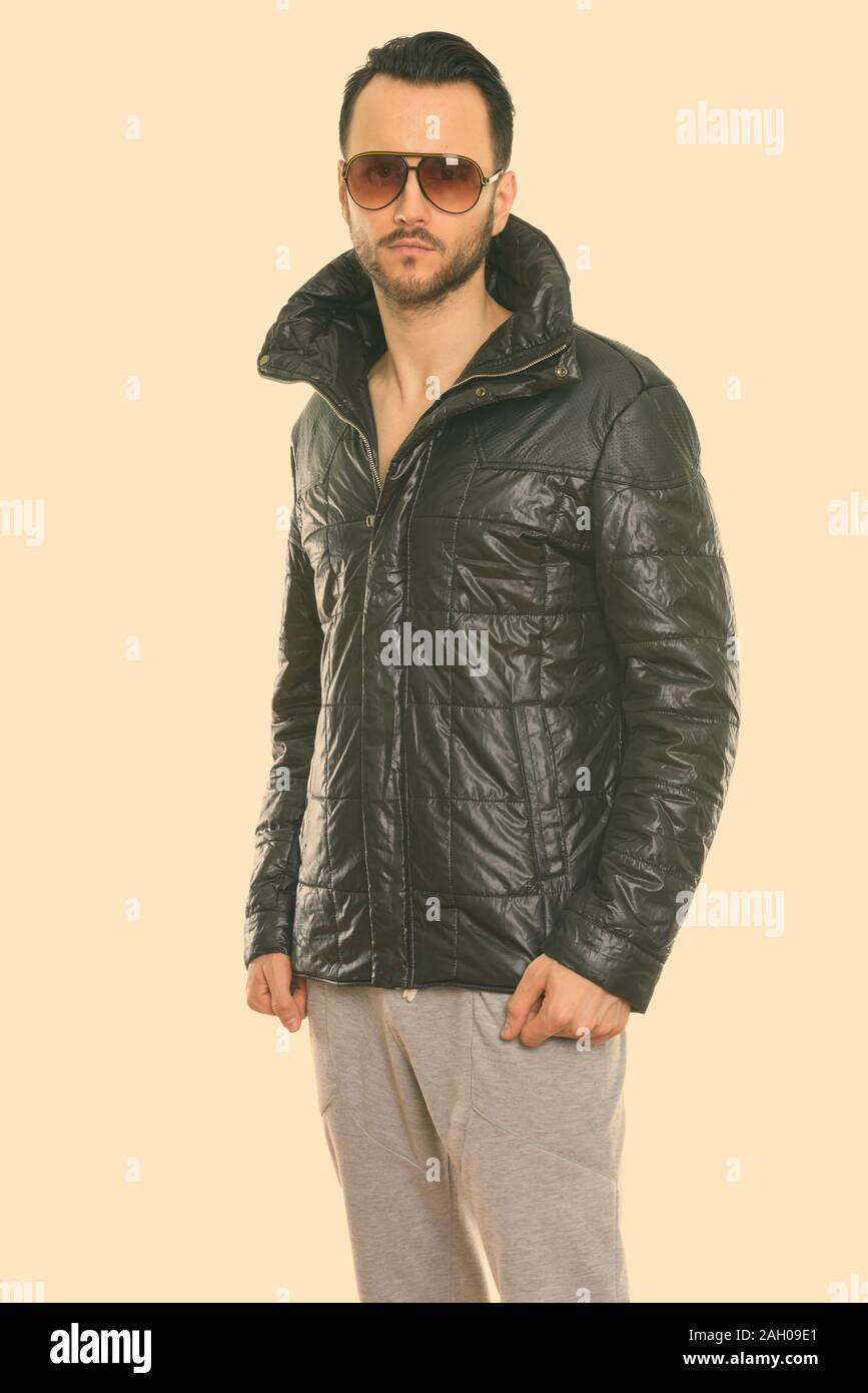 Leather jacket man hi-res stock photography and images - Alamy