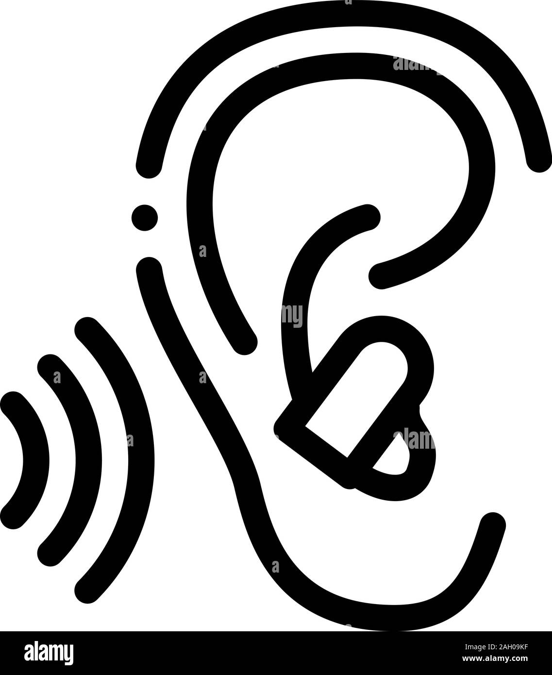 Ear Plug For Sleeping Icon Outline Illustration Stock Vector