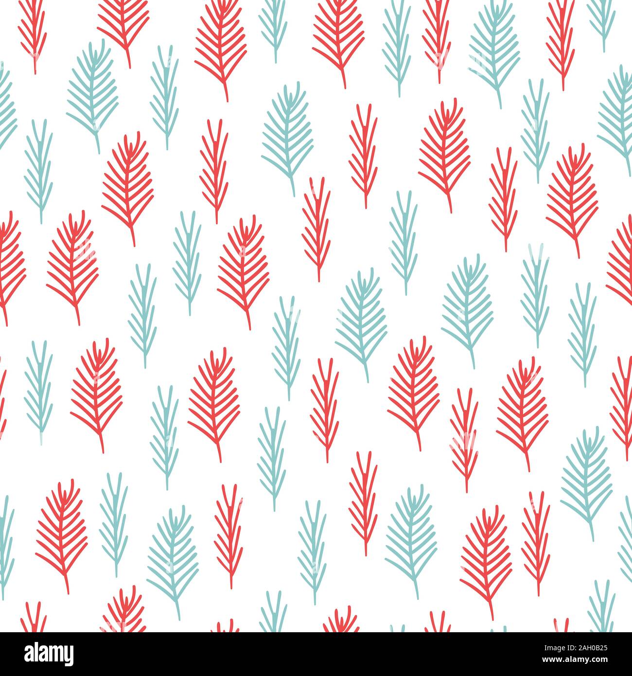 Abstract winter seamless pattern . Vector Illustration with branch Stock Vector