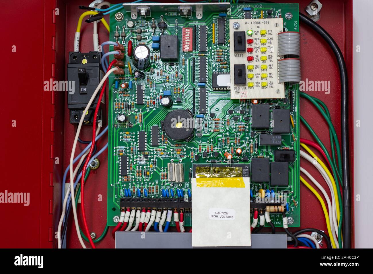 control voltage switchboard with circuit breakers for main swith Stock
