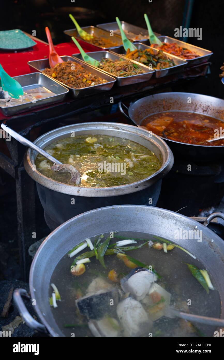 A selection of various street foods for sale in downtown Cebu City