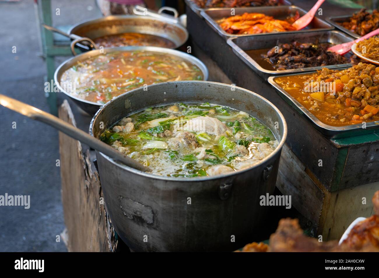 A selection of various street foods for sale in downtown Cebu City