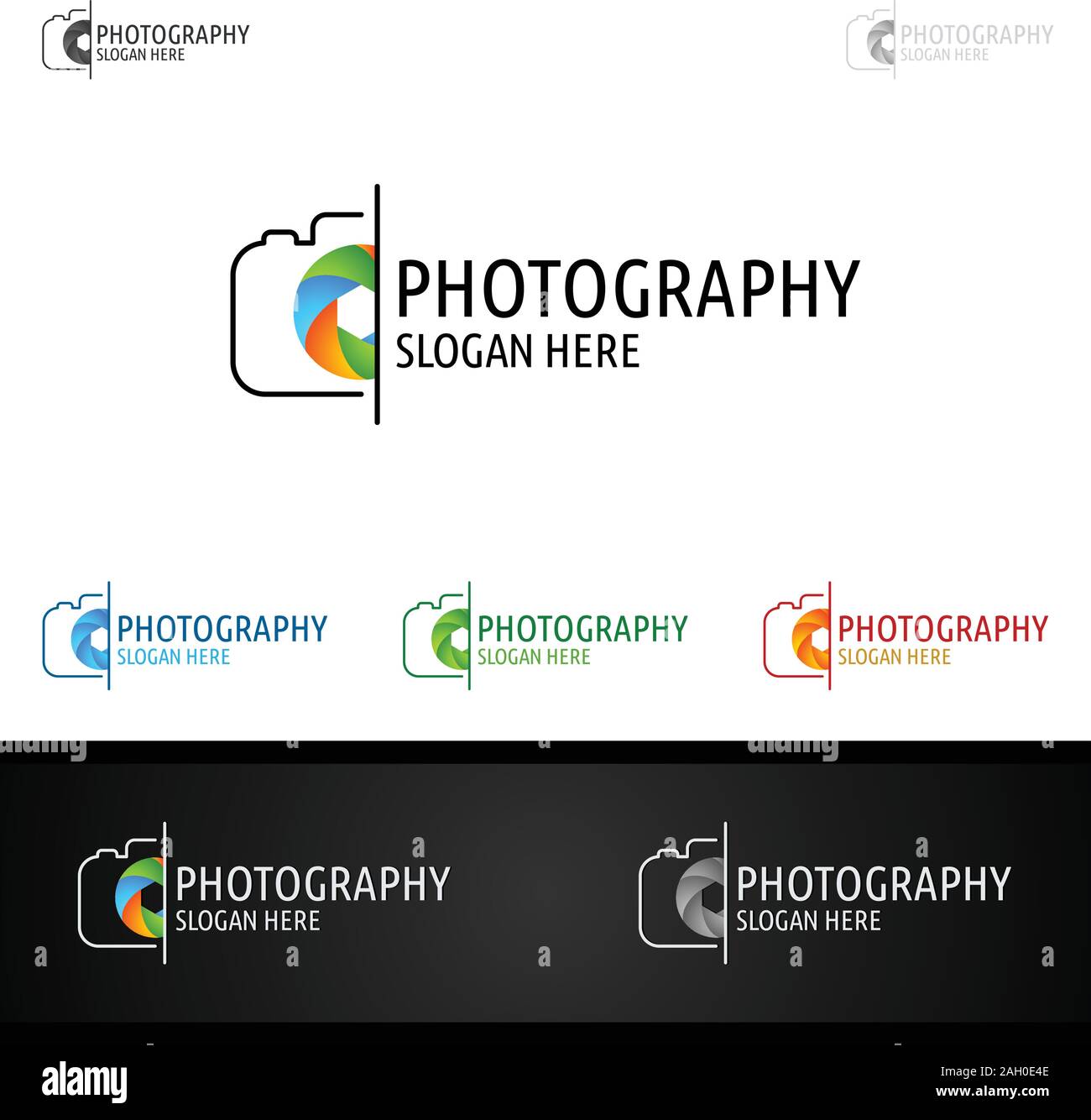 Abstract Camera Photography Logo Icon Vector Design Template Stock ...