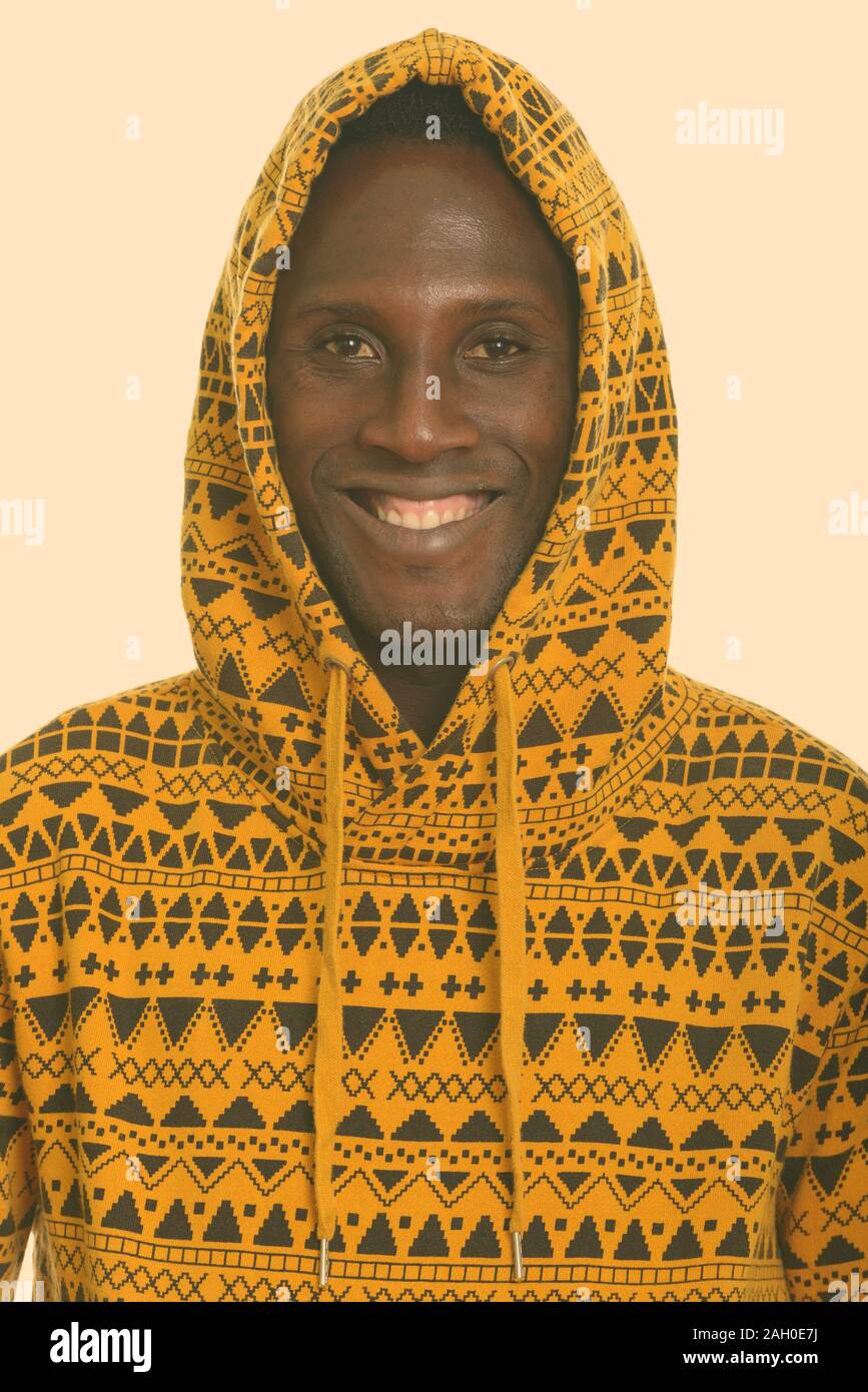 be happy orange and black hoodie