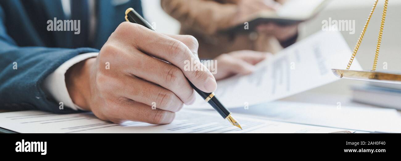 lawyer lawsuit notary consultation or discussing negotiation legal case