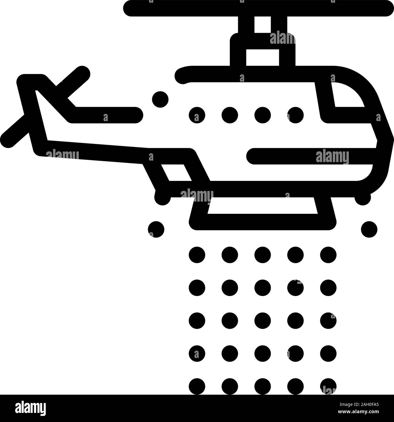 Fire Dept Helicopter Icon Outline Illustration Stock Vector Image & Art ...