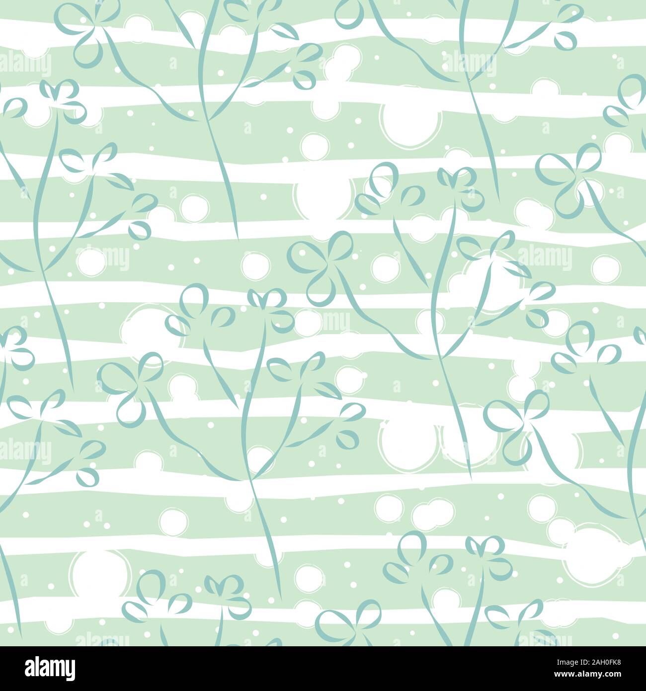 Seamless Pattern with Cute Flowers. Hand Drawn Scandinavian Style ...