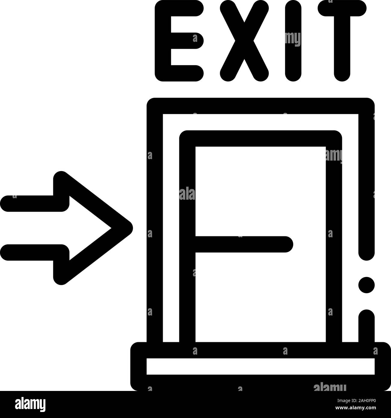 Fire-escape Exit Door Icon Outline Illustration Stock Vector Image & Art -  Alamy