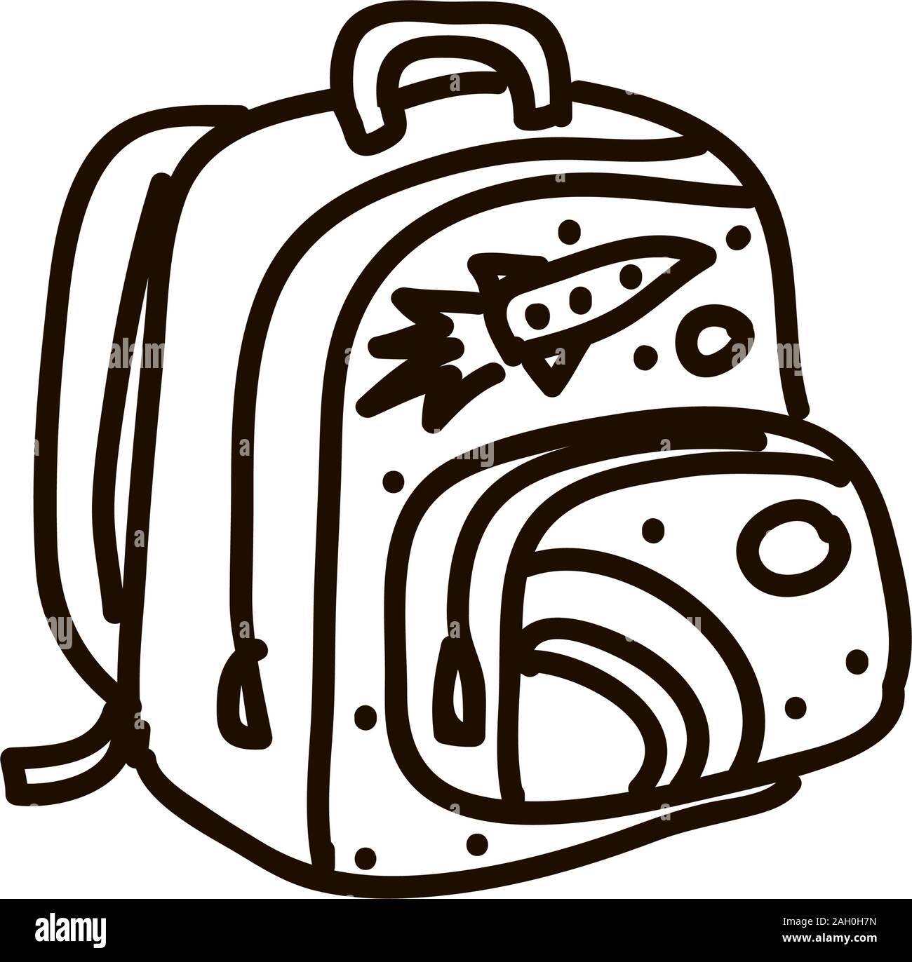 red backpack isolated on white background. flat style trendy modern vector illustration Stock Vector