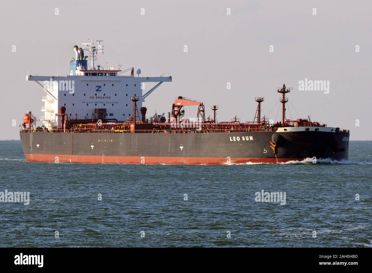 The crude oil tanker Leo Sun will reach the port of Rotterdam on October 30, 2019. Stock Photo