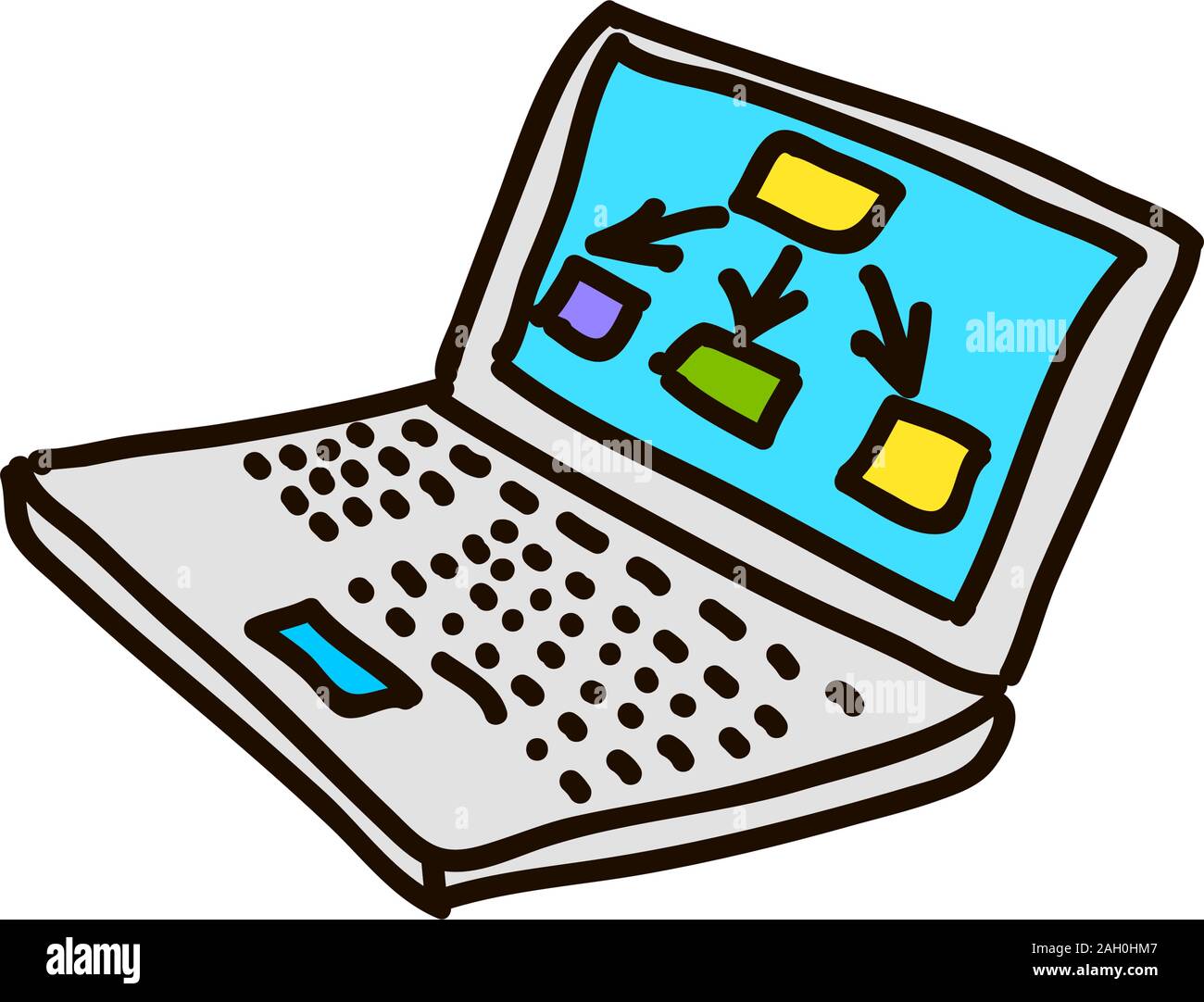Laptop Icon illustration vector illustration flat Vector illustration for Stock Vector