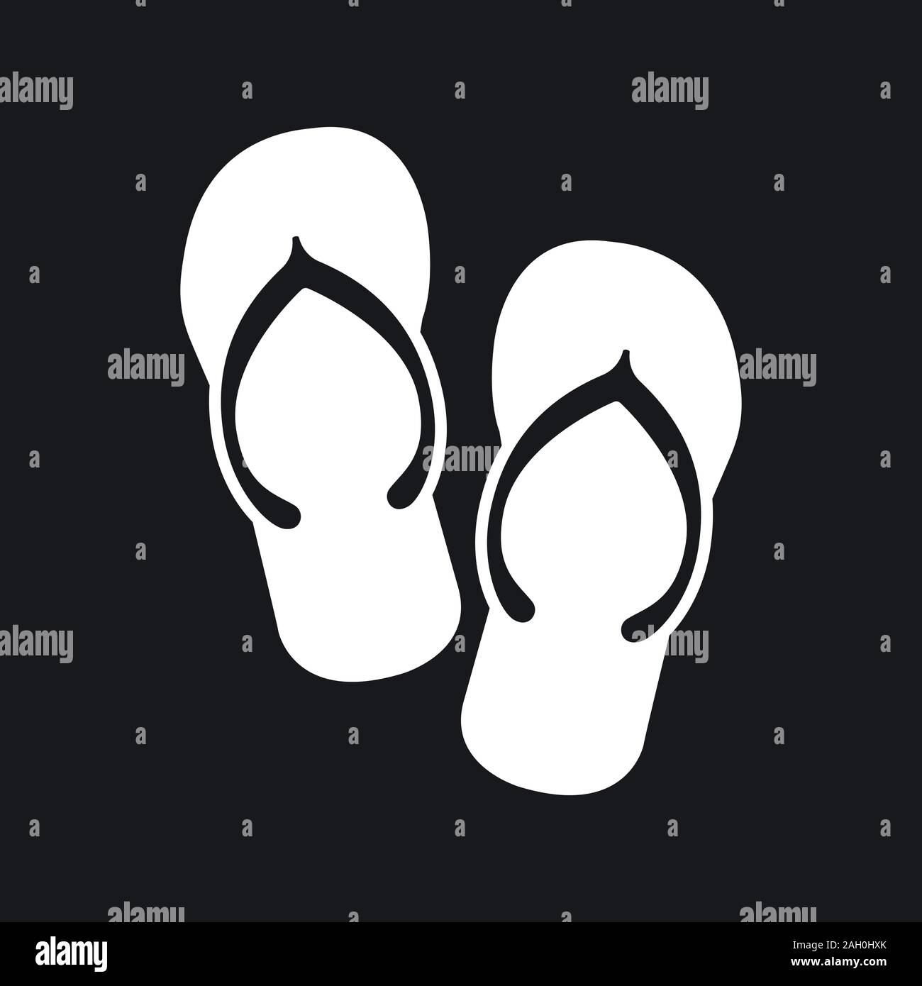 Flip flops icon isolated on background, vector symbol Stock Vector