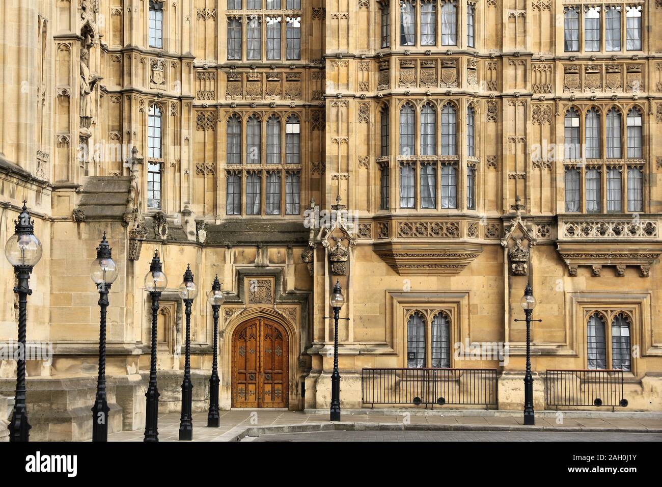 London, England. Palace of Westminster (Houses of Parliament). Stock Photo