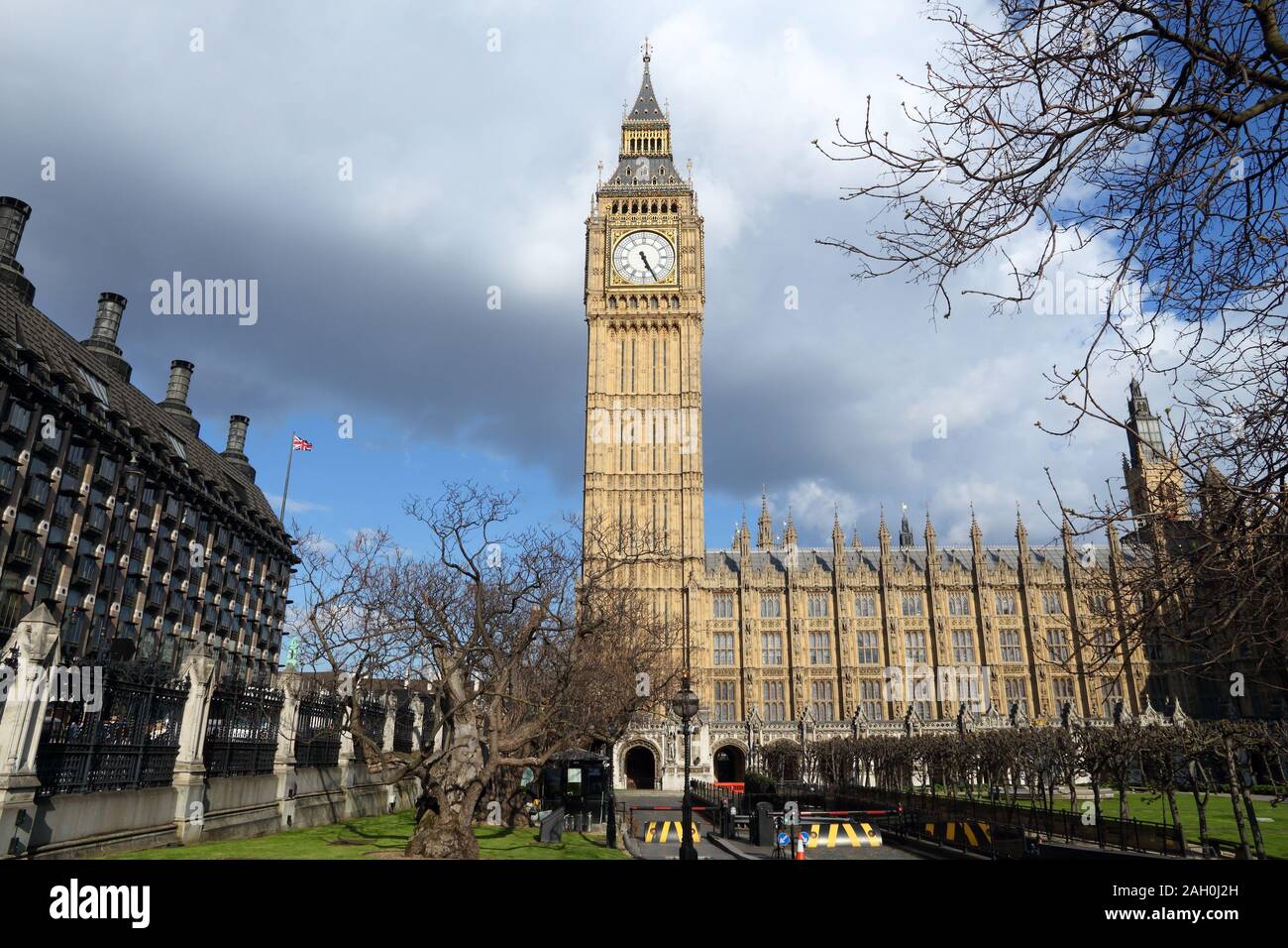 Big Ben clock tower. Landmark of London, UK. Stock Photo