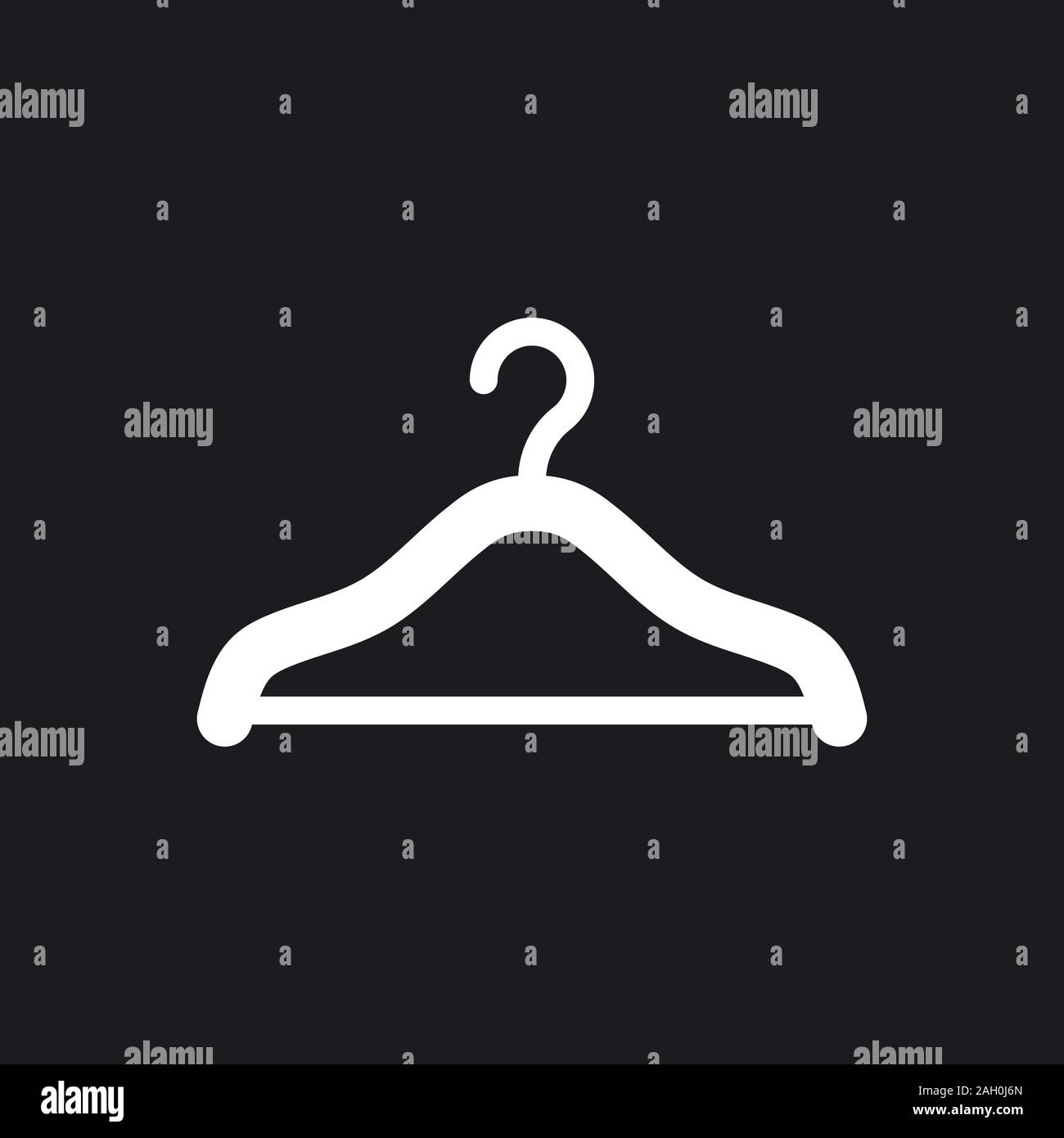Clothes hanger icon. Coat rack symbol. Flat Vector illustration Stock Vector