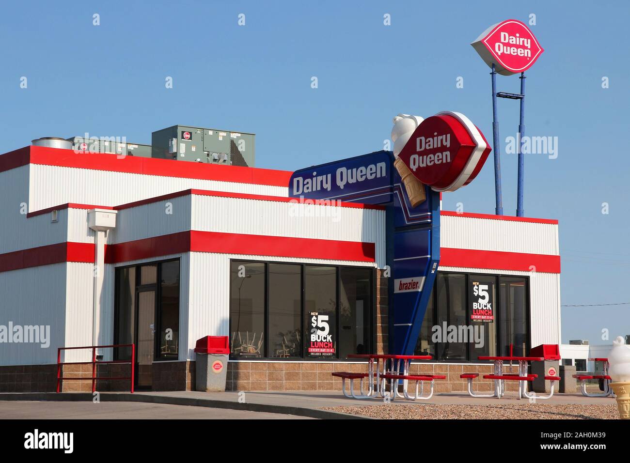 GOODLAND, USA JUNE 25, 2013 Dairy Queen restaurant in Goodland