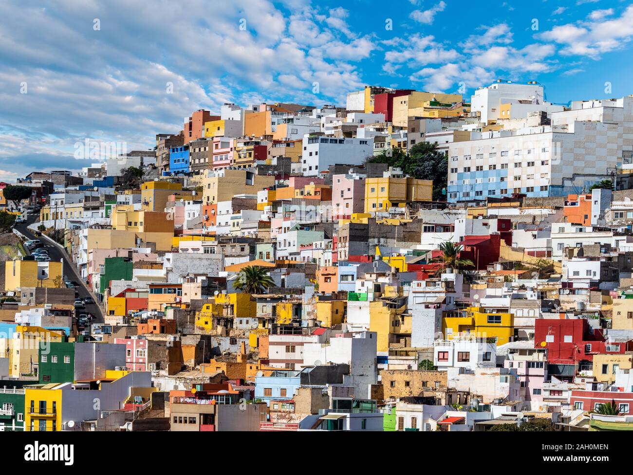 Colorful houses of Las Palmas de Gran naria, Spain Stock Photo