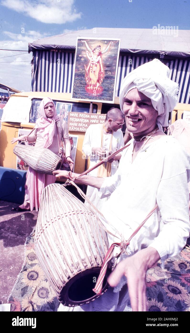 hare krishna, young people, 70s Stock Photo