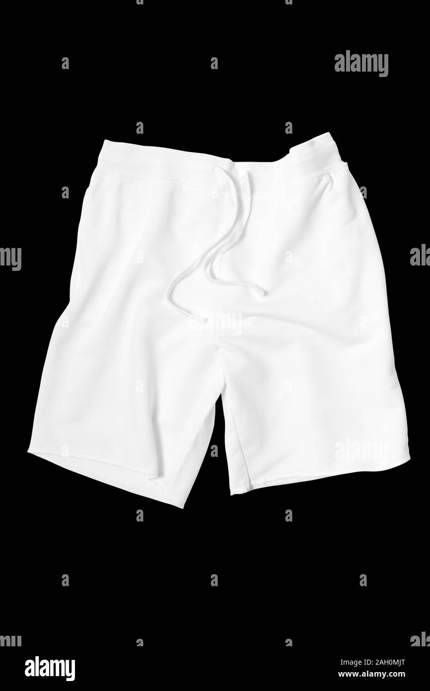 white cut up shorts