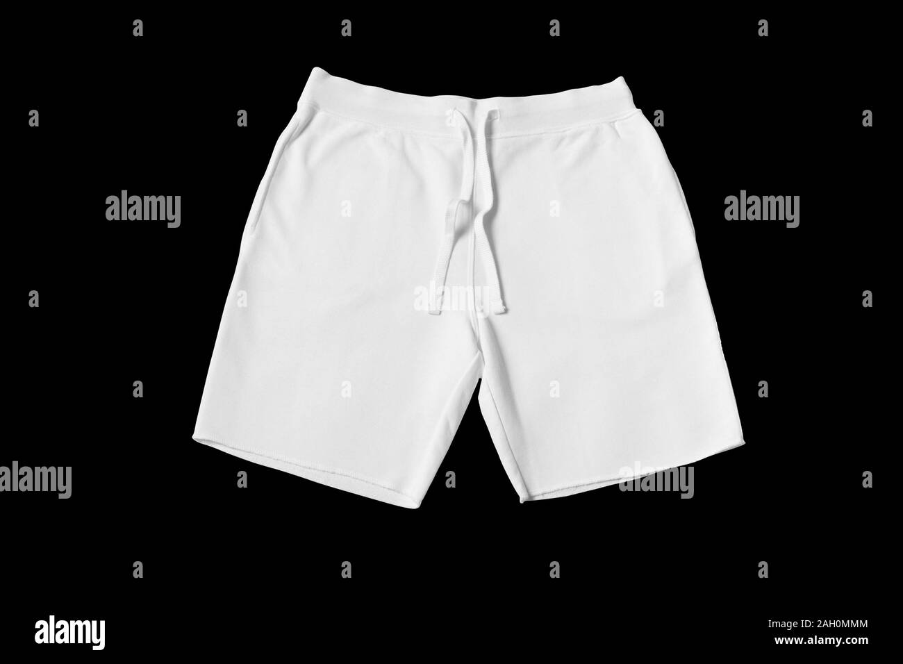 Download White Shorts On A Black Background Cut Out Mock Up Stock Photo Alamy