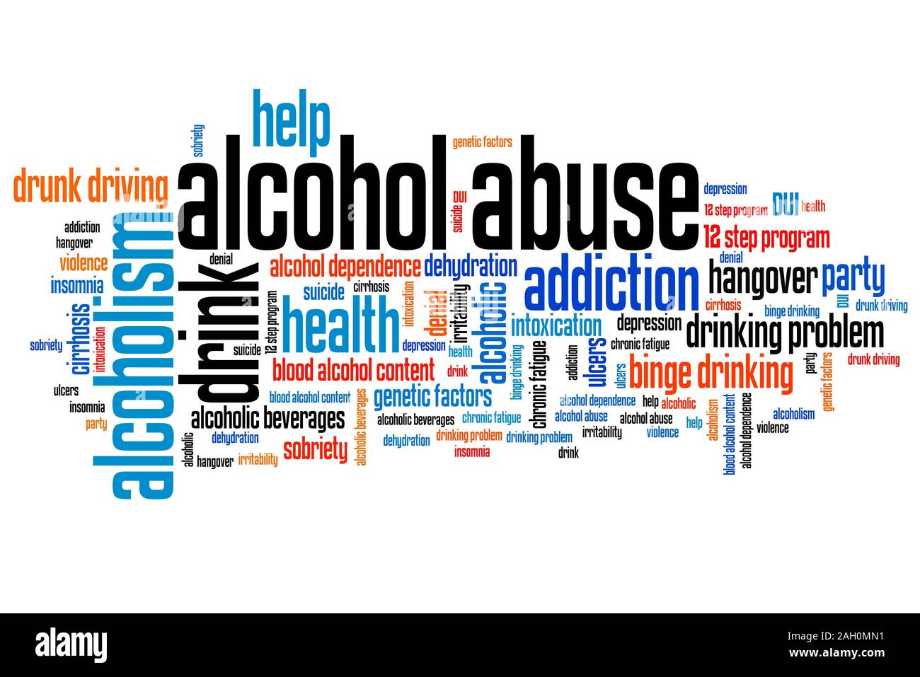 Alcoholism addiction concept concepts conceptual Cut Out Stock Images