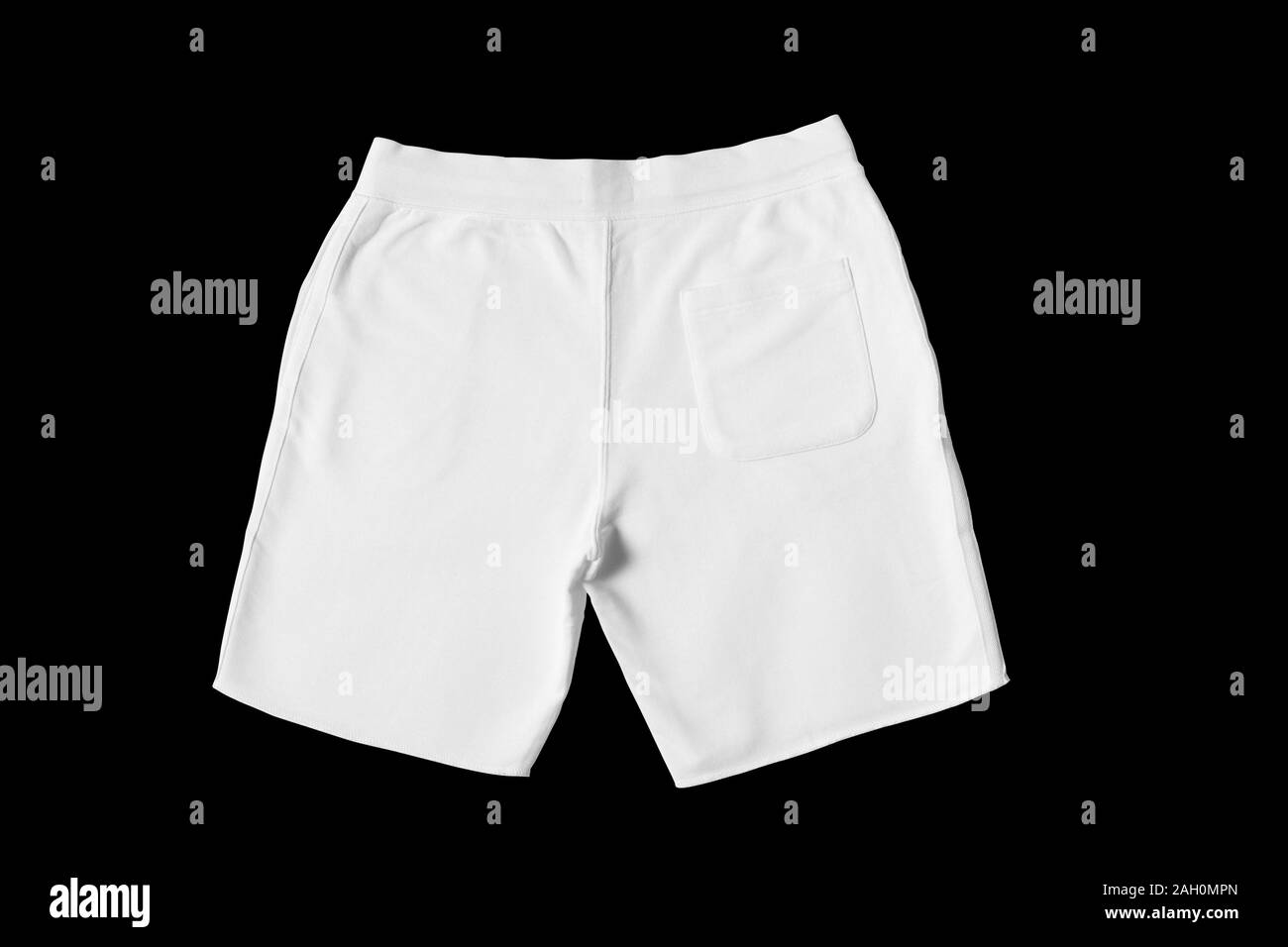 White shorts on a black background cut out. Mock-up Stock Photo - Alamy