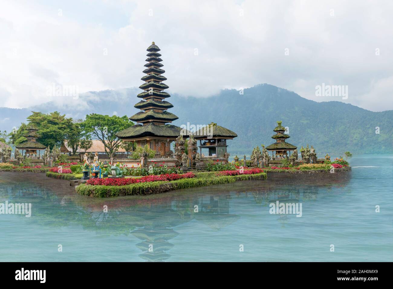 Ulun Danu Temple On Beratan Lake Bedugul Bali Indonesia Stock