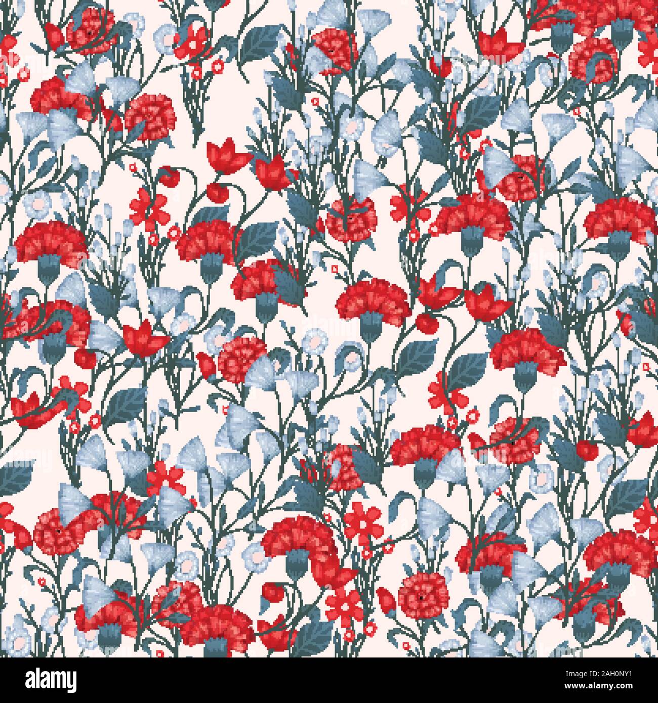 Seamless pattern Vector floral design with roses . Romantic background ...