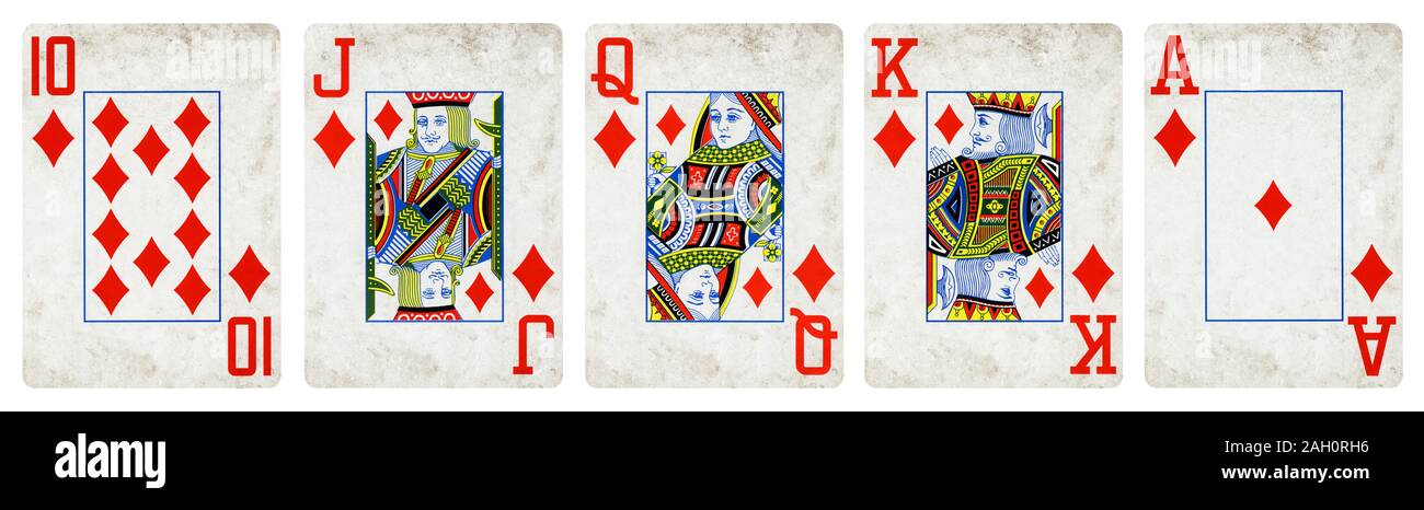 Three Playing Cards: King, Queen and Jack of Diamonds. Stock Image - Image  of game, diamonds: 141008989