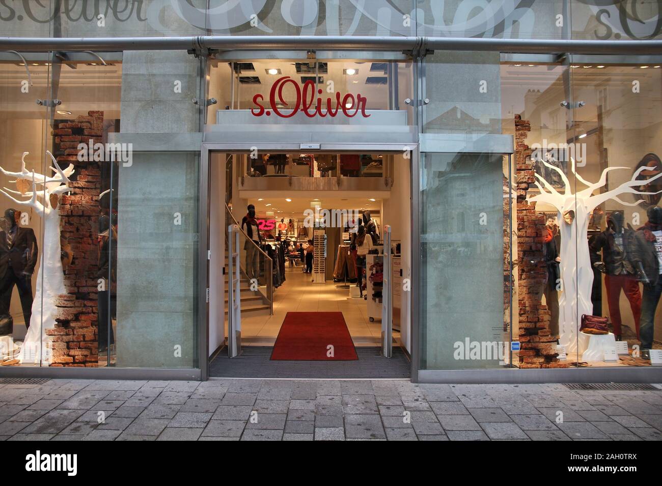 VIENNA - SEPTEMBER 5: S.Oliver fashion store on September 5, 2011 in Vienna. S.Oliver was founded in 1968 and as of 2011 employed about 7,000 people w Stock Photo