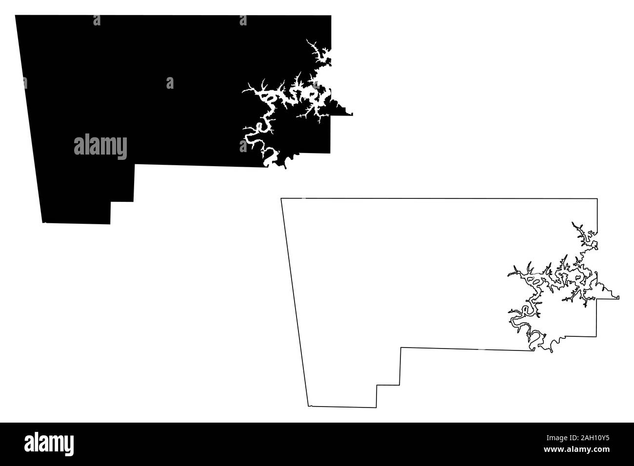 Benton County, Arkansas (U.S. county, United States of America,USA, U.S., US) map vector illustration, scribble sketch Benton map Stock Vector