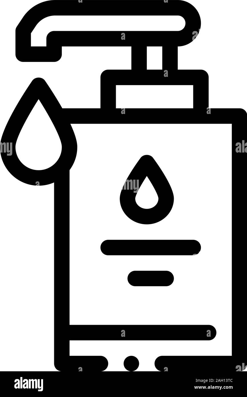 Hygiene Soap Bottle Icon Outline Illustration Stock Vector Image & Art ...