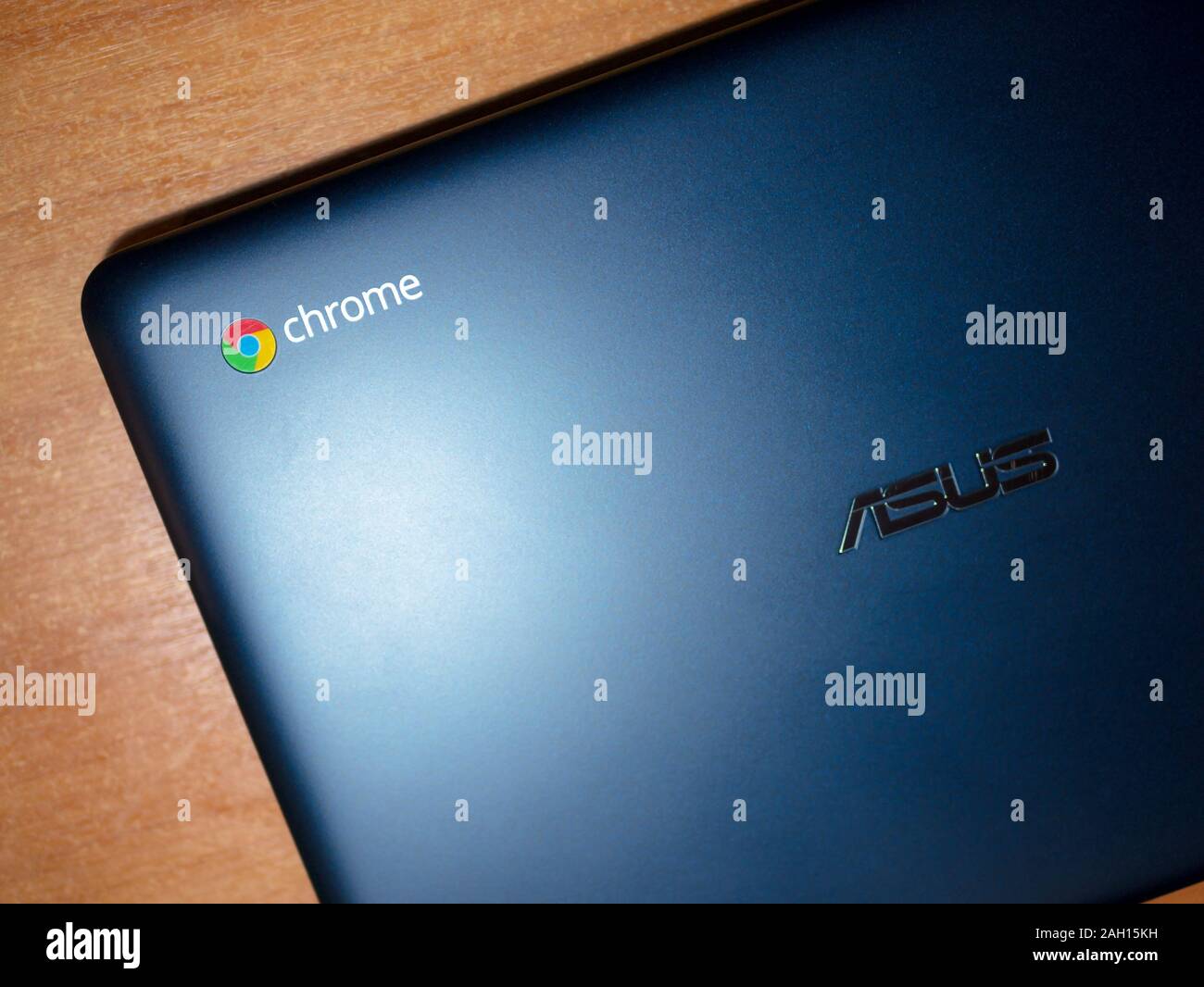 Bishkek Kyrgyzstan February 1 2017 Asus Chromebook laptop on