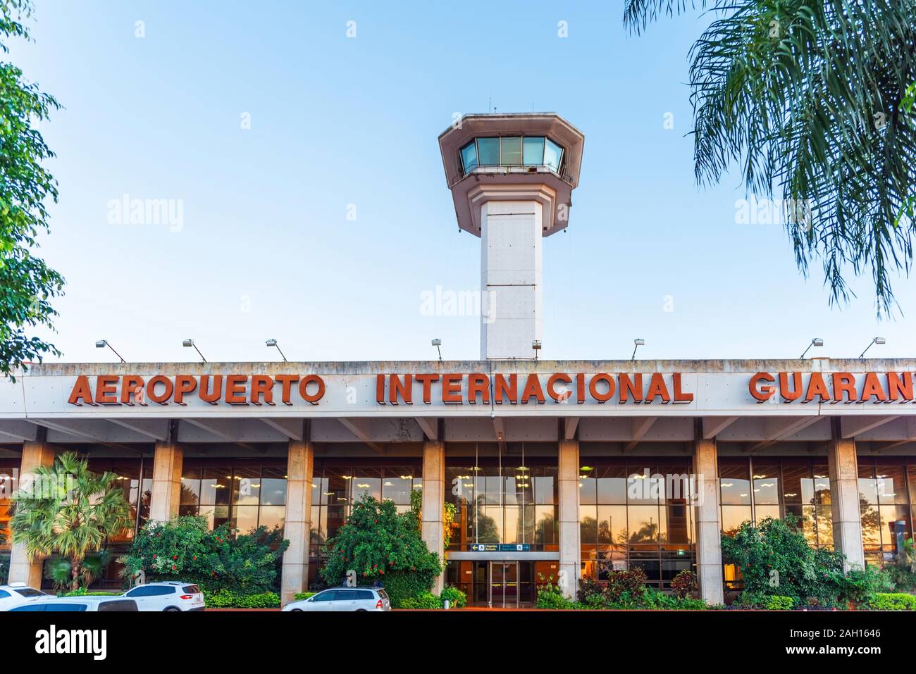 ASUNCION, PARAGUAY - JUNE 24, 2019: Facade of the international airport building Stock Photo