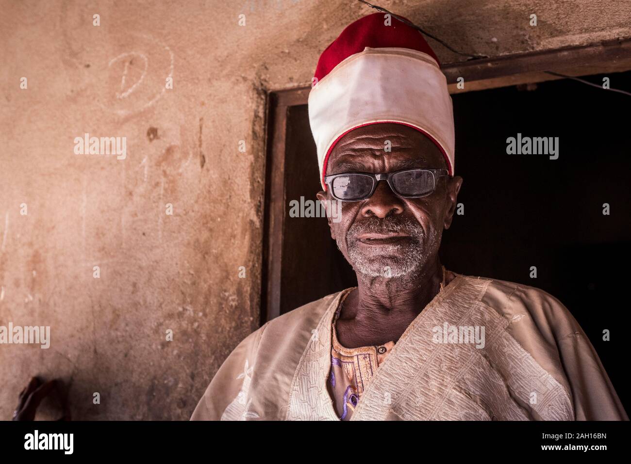Benin, Kandi, tribal chief, leader, african man, old african man, royal ...