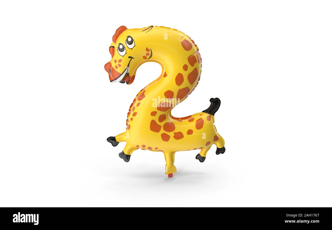 Animal shaped giraffe balloon writing number two against white background with drop shadow and ready to crop out for all your design needs. 3D Renderi Stock Photo - Alamy Animal shaped giraffe balloon writing number two against white background with drop shadow and ready to crop out for all your design needs. 3D Renderi Stock Photo - Alamy