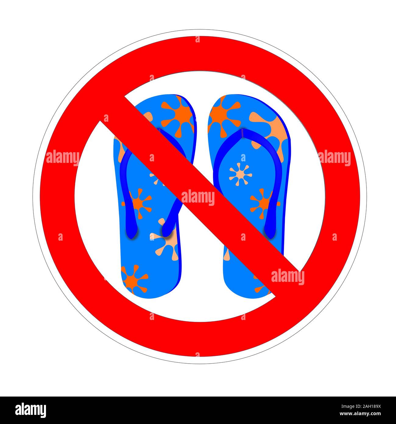No Flip Flops Or Sandals Sign Stock Illustration - Download Image Now -  Forbidden, Sandal, Barefoot - iStock